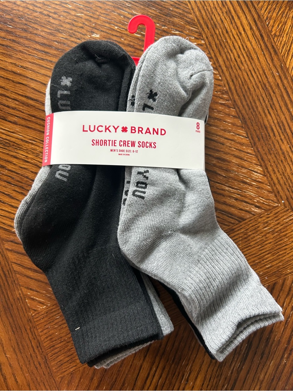 Lucky Brand Men’s Shortie Crew Socks 8 Pack